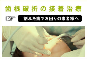 歯根破折の接着治療について
