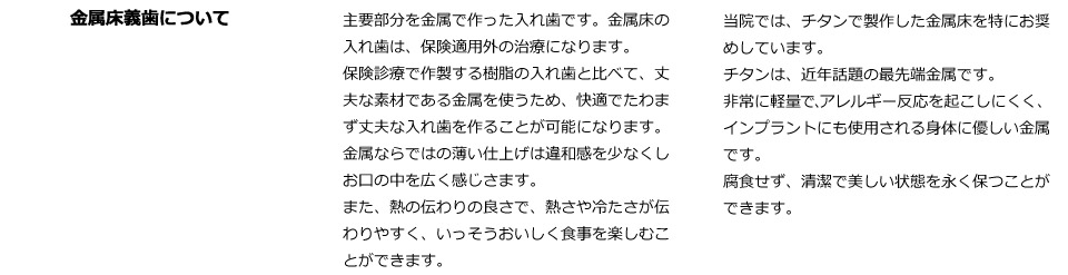 保険適用外の入れ歯治療
